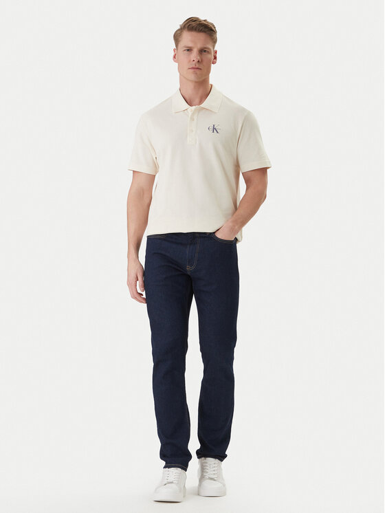 Calvin Klein Jeans Calvin Klein Jeans Polo majica Easy Monologo LV04RF209G Bež Regular Fit