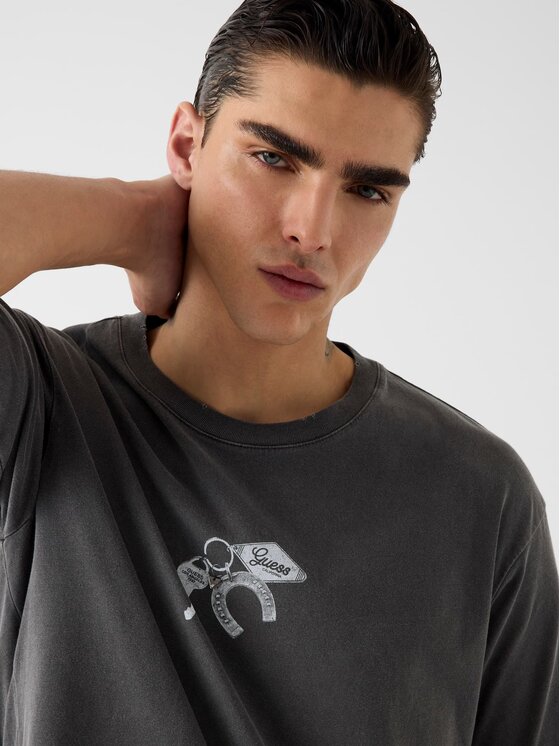 Guess Guess T-Shirt 182434 Šedá Classic Fit