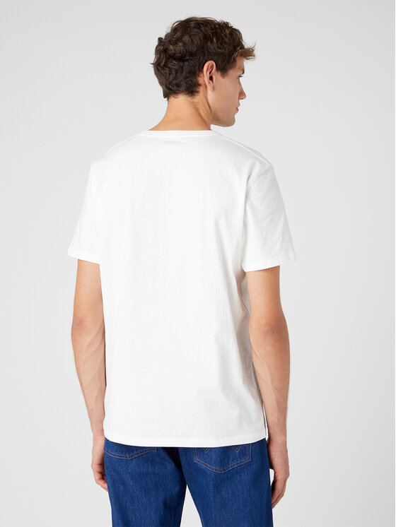 Wrangler Wrangler T-Shirt Branded W773EEW02 112331866 Biały Regular Fit