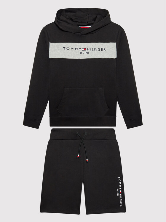 Tommy Hilfiger Tommy Hilfiger Trenirka komplet Essential KB0KB07349 Črna Regular Fit