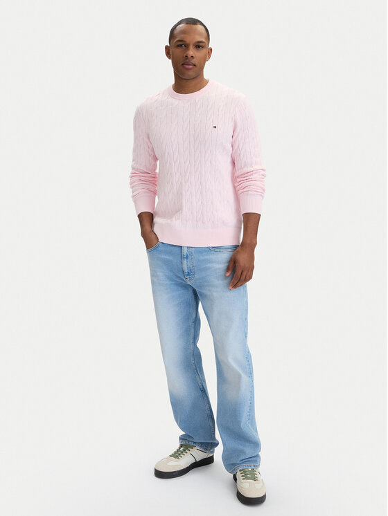 Tommy Hilfiger Tommy Hilfiger Džemperis MW0MW33132 Rozā Regular Fit