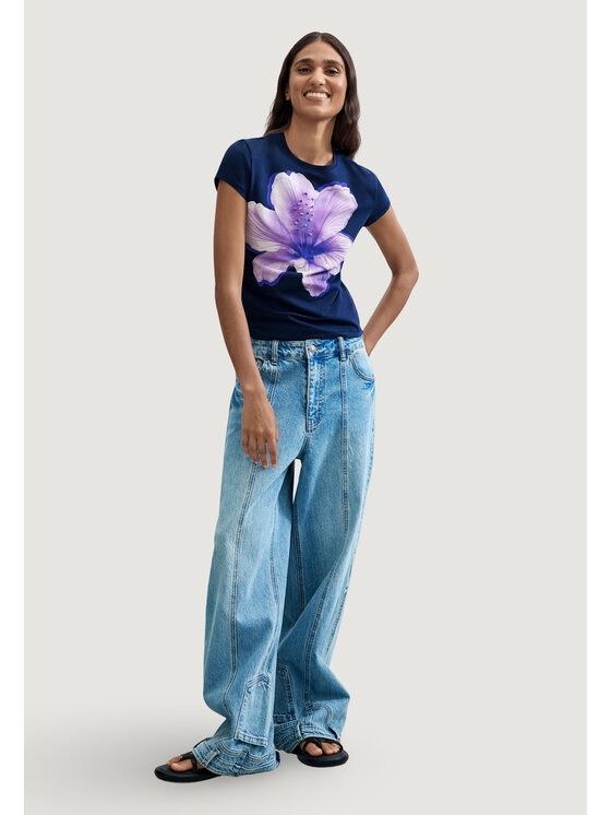 Desigual Desigual T-shirt TS_YOKOHAMA Blu Casual Fit