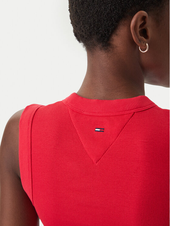 Tommy Jeans Tommy Jeans Top DW0DW22577 Rot Slim Fit