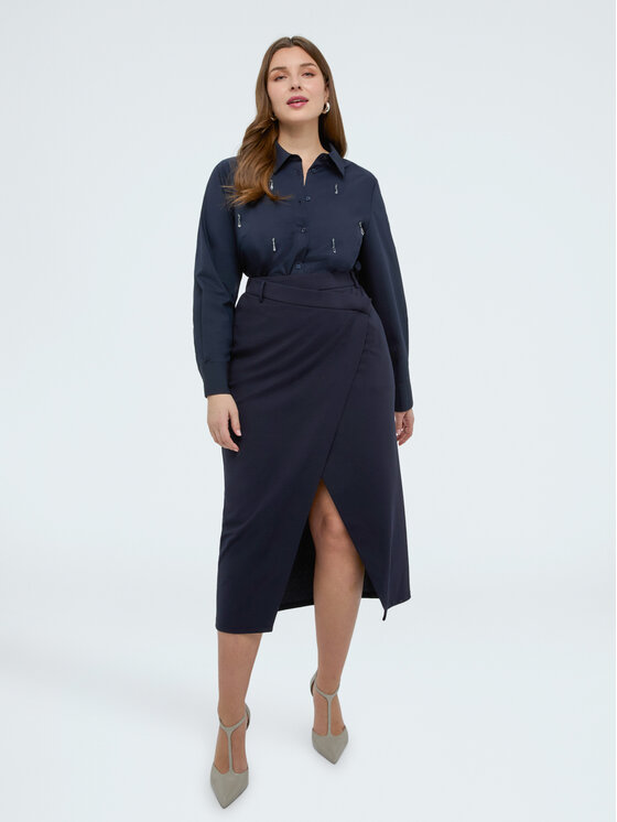 Fiorella Rubino Fiorella Rubino Camicia 5041T001444N034 Blu A-Line Fit