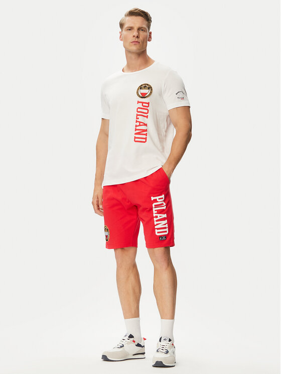 Beverly Hills Polo Club Beverly Hills Polo Club Szorty sportowe F-SS26M-BJ0005 Czerwony Regular Fit