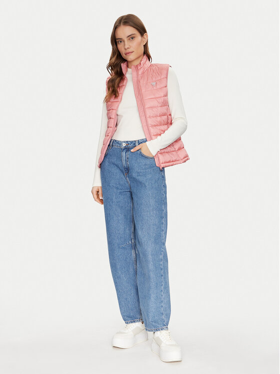 Guess Jeans Guess Jeans Prsluk W5RN55 WHAB2 Ružičasta Regular Fit