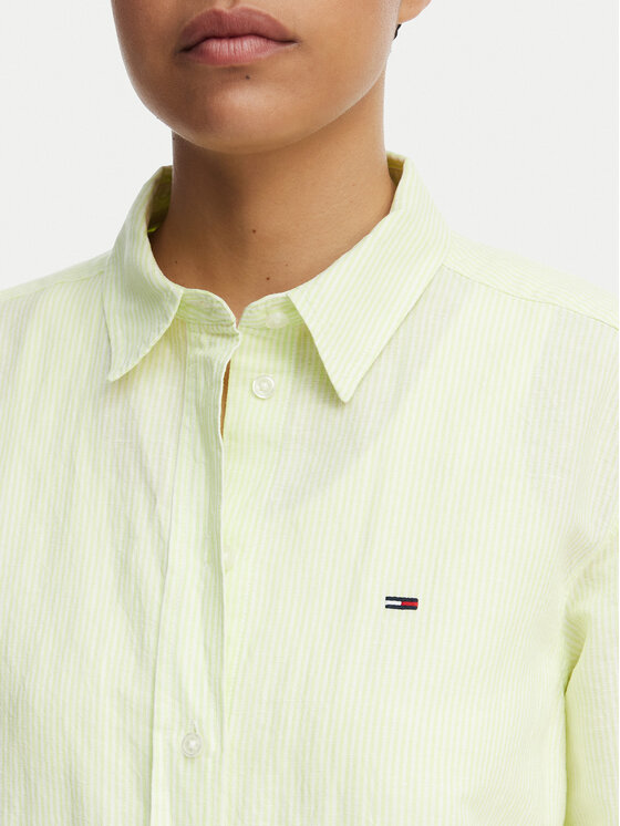 Tommy Jeans Tommy Jeans Риза DW0DW22209 Светлозелен Relaxed Fit