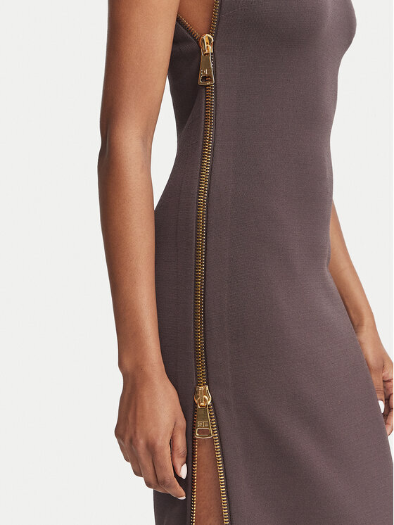 Elisabetta Franchi Elisabetta Franchi Õhtune kleit AM-07B-66E2-V700 Tumepruun Slim Fit