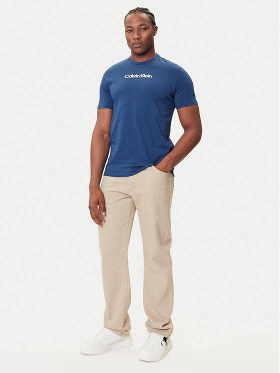 Calvin Klein Jeans Calvin Klein Jeans Tricou Glitched Logo LV04RC858G Albastru Regular Fit