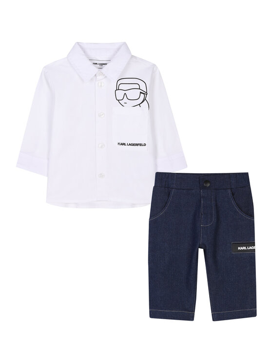 Komplet koszula i spodnie materiałowe Karl Lagerfeld Kids