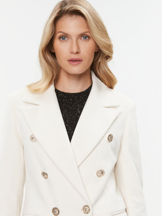 Maryley Maryley Преходно палто 23IB839/01VA Екрю Regular Fit