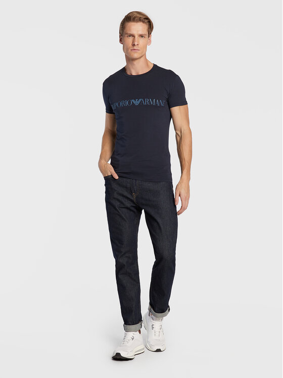 T-shirt 111035 2F729 00135 Blu scuro Slim Fit