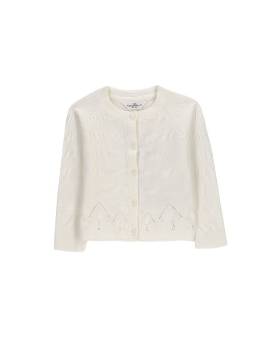 Coccodrillo Coccodrillo Kardigan WC6172201TGN-003 Kremowy Regular Fit
