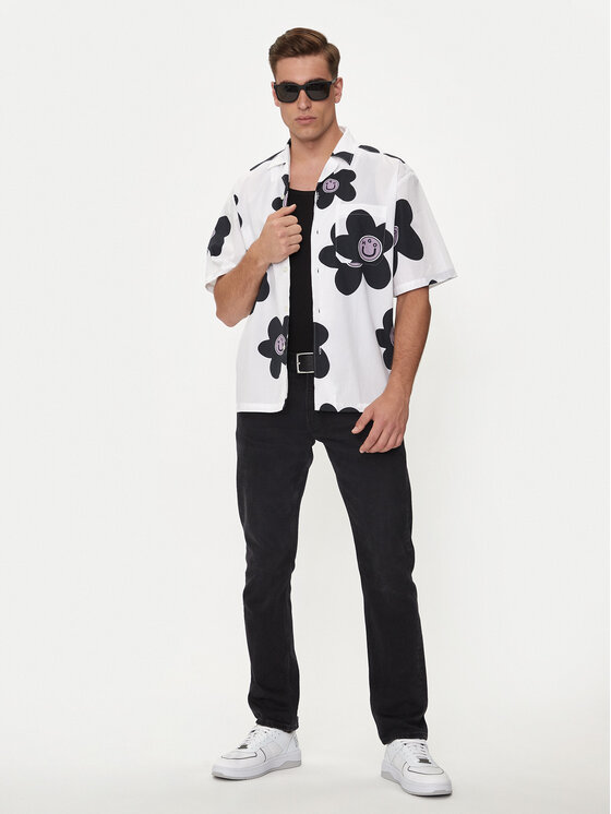 HUGO Hugo Marškiniai Eligino 50513855 Balta Oversize