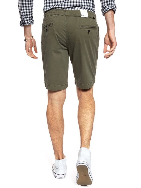 Lee Lee Szorty materiałowe DRAWSTRING SHORT Zielony Regular Fit