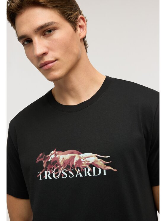 Trussardi Trussardi T-Shirt G0878000260N033 Czarny Regular Fit