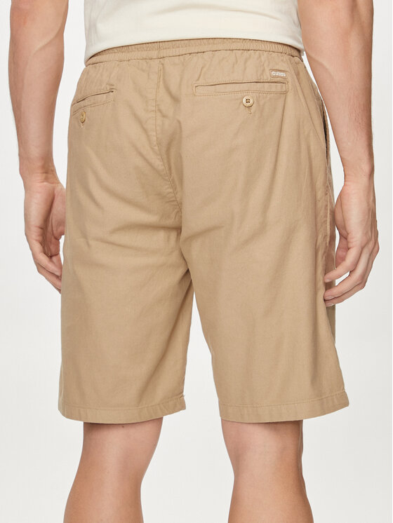 Guess Guess Szorty materiałowe Mick M4GD02 WFBXA Khaki Regular Fit