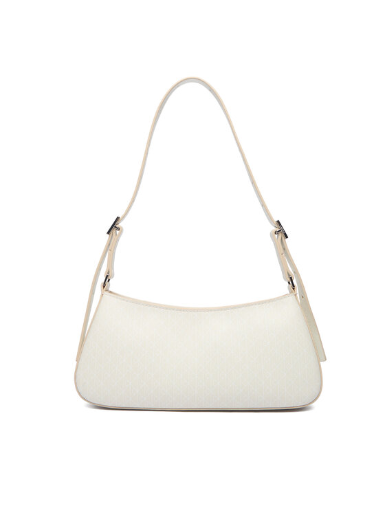 Calvin Klein Calvin Klein Geantă Emblem Aop Small Shoulder Bag LV04F3324G Écru