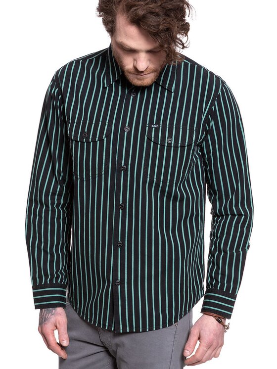 Lee Lee Camicia WORKER SHIRT Verde Regular Fit
