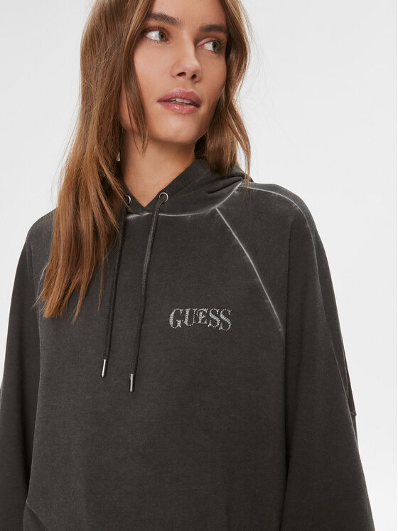 Guess Guess Μπλούζα W4RQ21 K9R31 Μαύρο Regular Fit