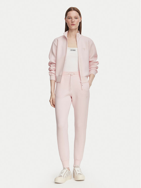 Guess Guess Spodnie dresowe V2YB18 K7UW2 Różowy jasny Regular Fit