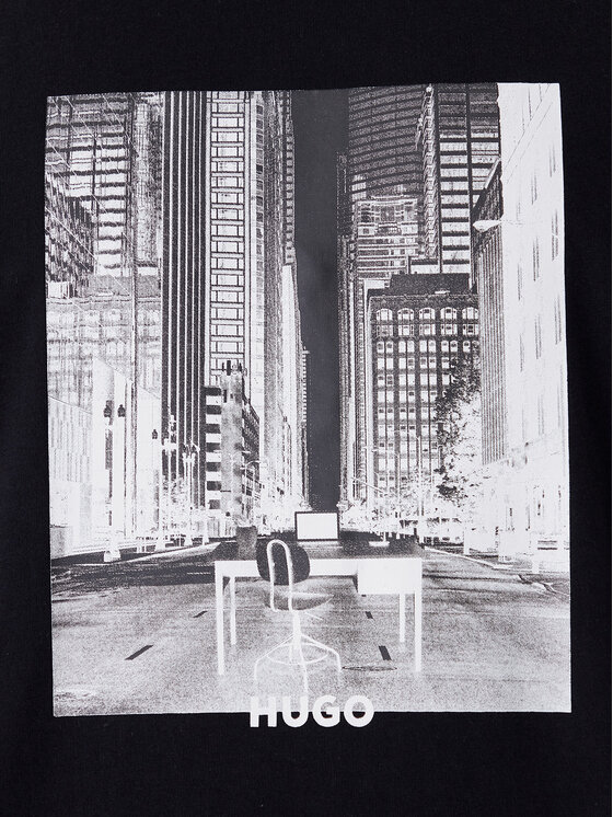 HUGO HUGO T-Shirt Deyss 50553755 Schwarz Regular Fit