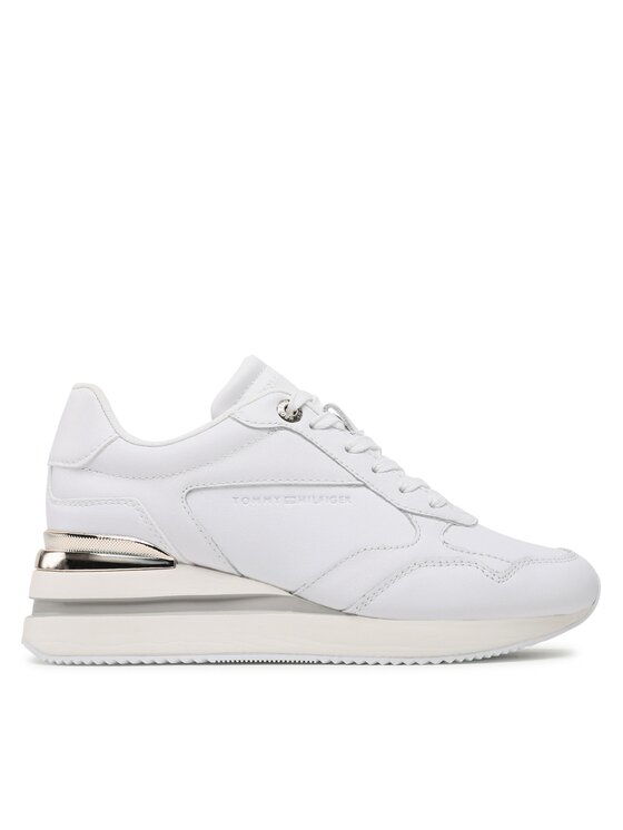 sneakersy tommy hilfiger hardware sneaker wedge fw0fw04303 black 990