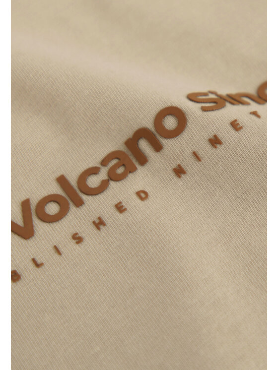 Volcano Volcano T-Shirt T-FIT Beżowy Regular Fit