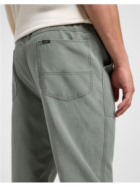 Lee Lee Jeansy UTILITY DRAWSTRING PANT Zielony Loose Fit