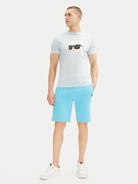 KARL LAGERFELD KARL LAGERFELD Pantaloni scurți sport 705014 552900 Albastru celest Regular Fit