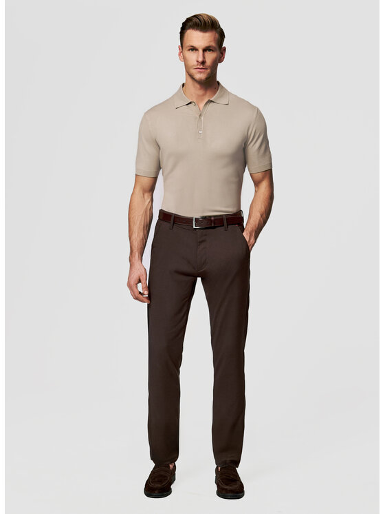 Pako Lorente Pako Lorente Polo P26SF-TX-005 Beżowy Classic Fit