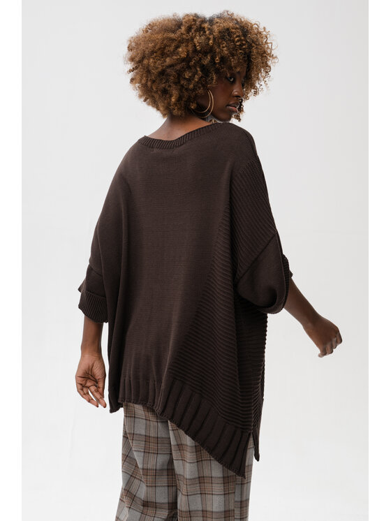 blue shadow blue shadow Sweter Nell Brązowy Regular Fit