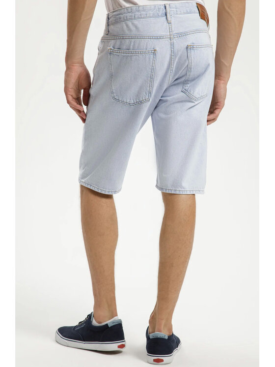 Cross Jeans Cross Jeans Szorty jeansowe A 565-200 Niebieski Regular Fit