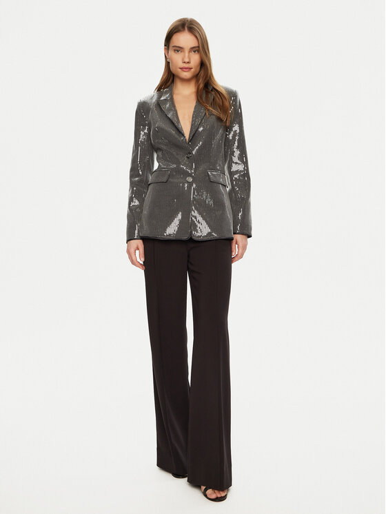 Guess Guess Marynarka W5RN48 WGX40 Srebrny Regular Fit