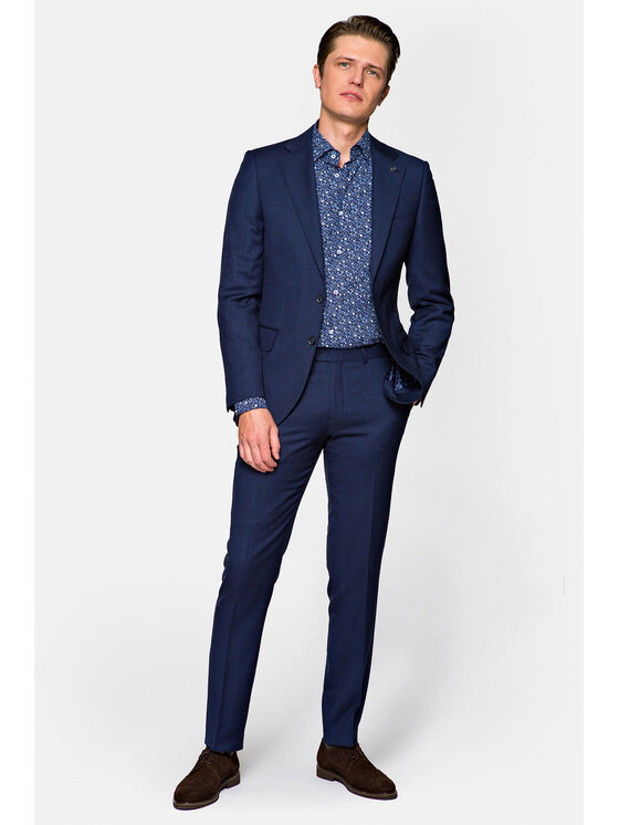 Lancerto Lancerto Garnitur 3 Granatowy Regular Fit