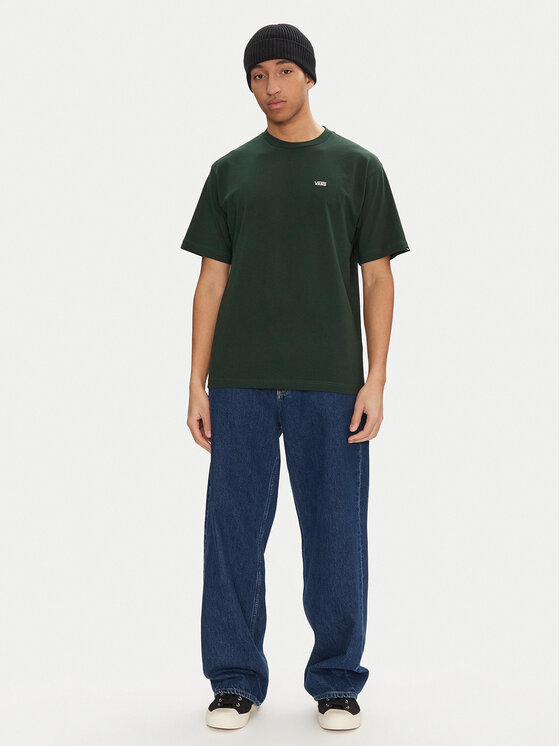 Vans Vans Póló Left Chest II VN000P1P Zöld Loose Fit