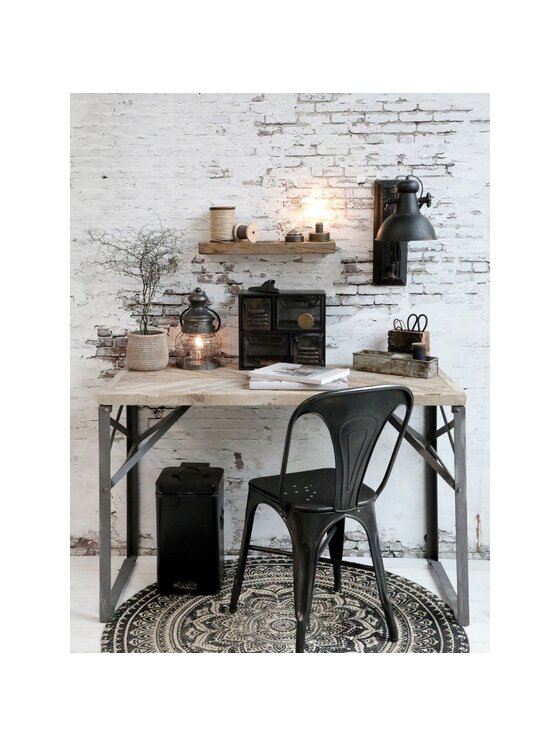 MIAhome MIAhome Kinkiet metalowy postarzany z wysięgnikiem Factory Czarny