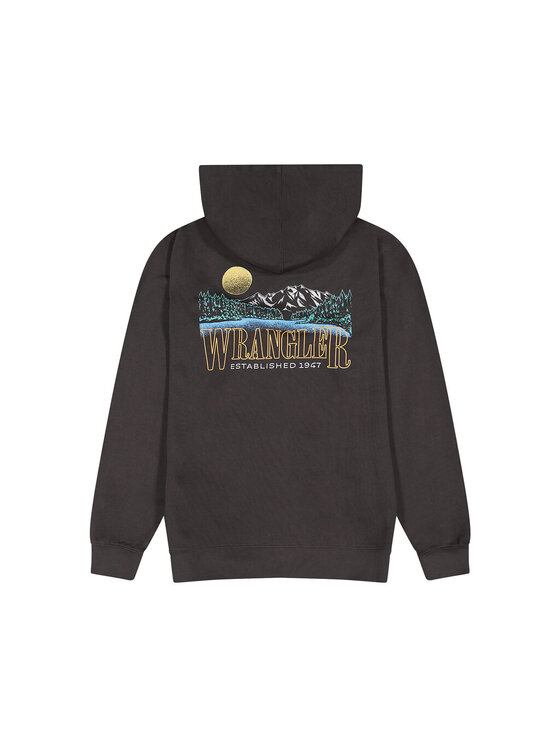 Wrangler Wrangler Bluza HOODIE Czarny Loose Fit