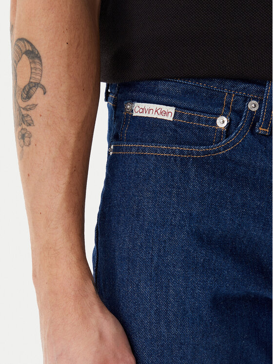 Calvin Klein Jeans Calvin Klein Jeans Jeans hlače J30J327207 Mornarsko modra Straight Fit
