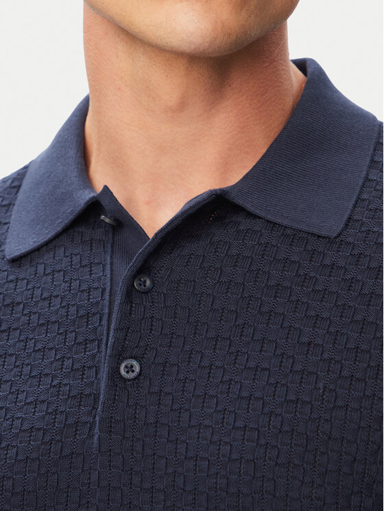 Tommy Hilfiger Tommy Hilfiger Polo MW0MW43246 Granatowy Regular Fit