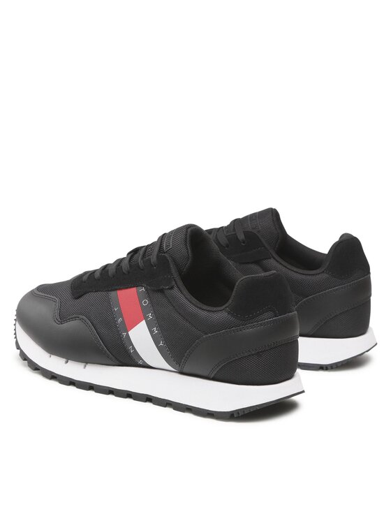 Tommy Jeans Tommy Jeans Αθλητικά Retro Leather Runner EM0EM01081 Μαύρο