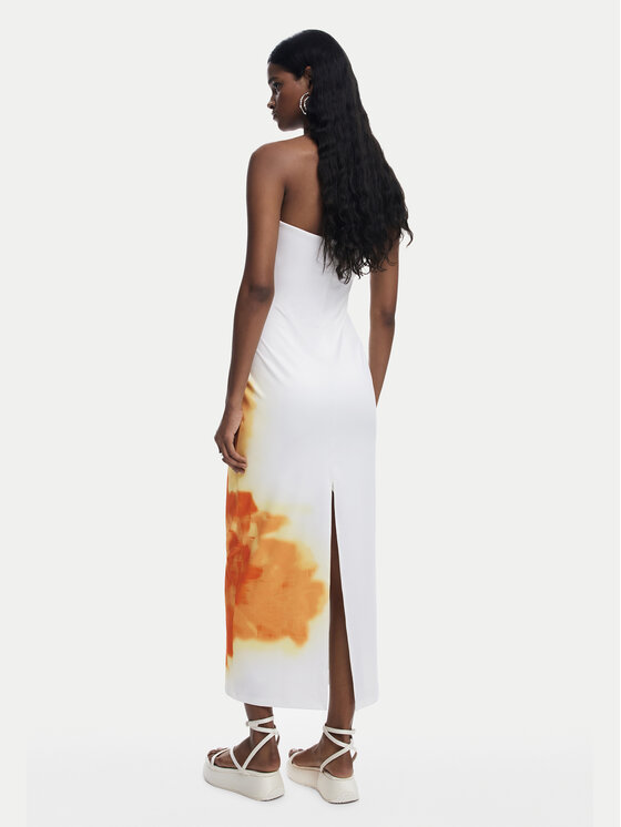 Desigual Desigual Nyári ruha Amberes 25SWVK49 Ekru Slim Fit