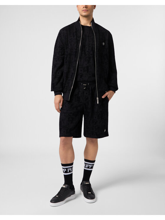 PHILIPP PLEIN PHILIPP PLEIN Sportovní kraťasy 31096 Černá Jogger Fit