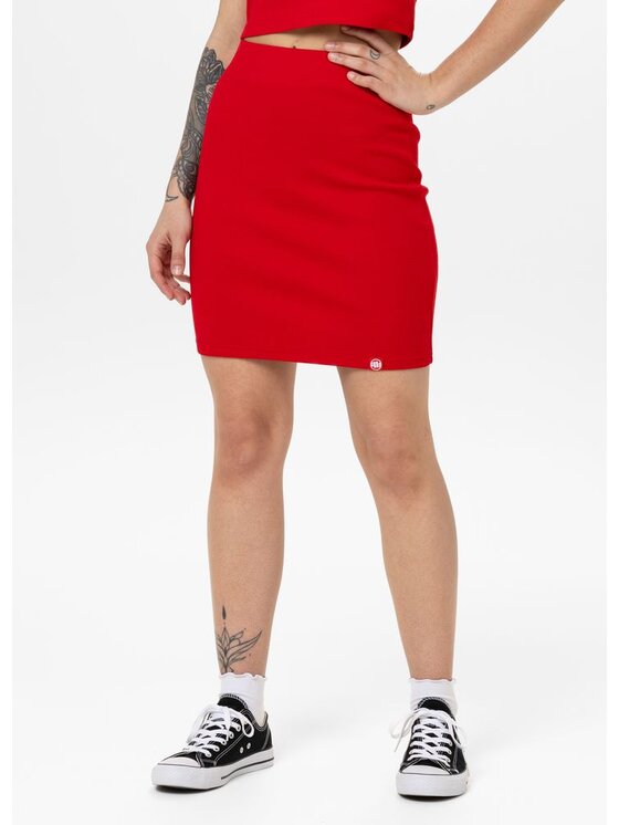 PITBULL PITBULL Spódnica mini AUTOMATIC Czerwony Regular Fit