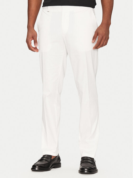 BOSS BOSS Společenské kalhoty C-Genius 50539970 Bílá Slim Fit