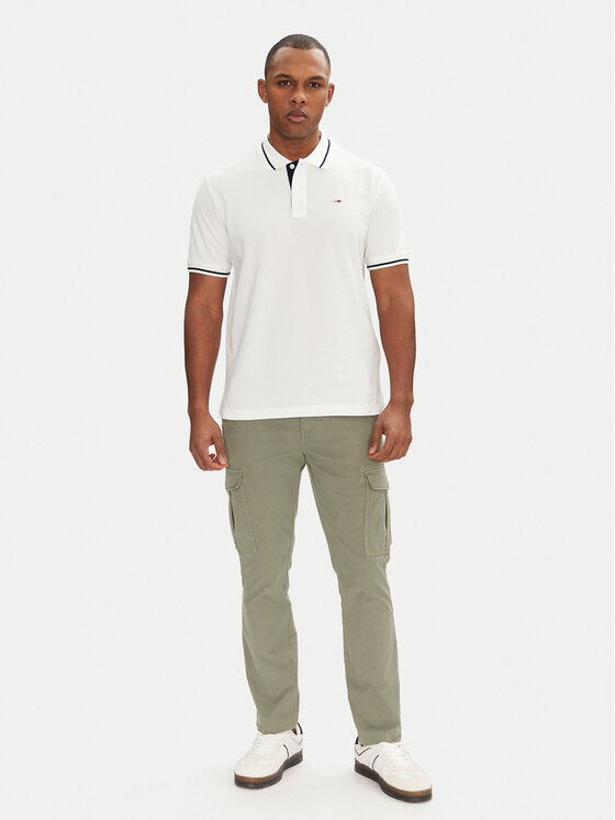 Tommy Jeans Tommy Jeans Tricou polo DM0DM20745 Alb Regular Fit