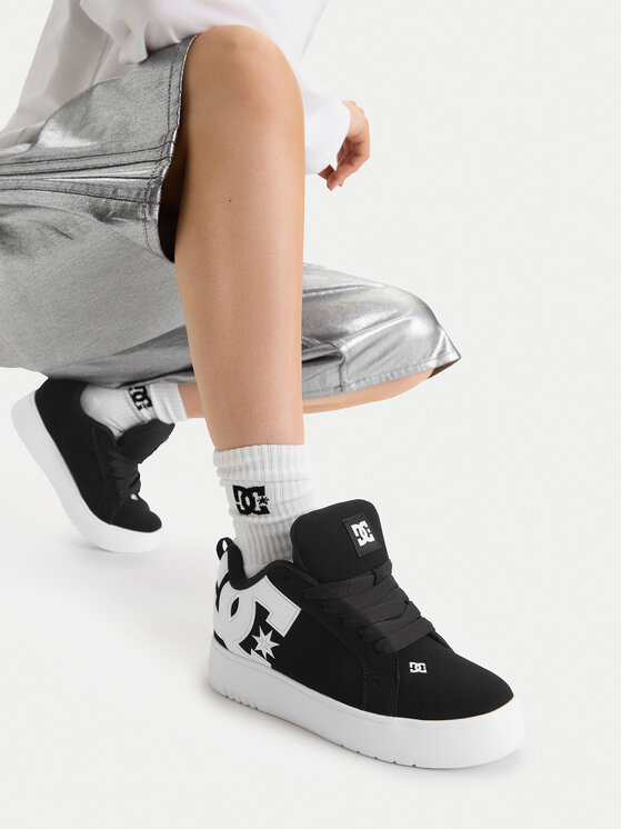 DC Shoes DC Shoes Sneakersy EO-COURT GRAFFIK PLATFORM DC02422004 Czarny