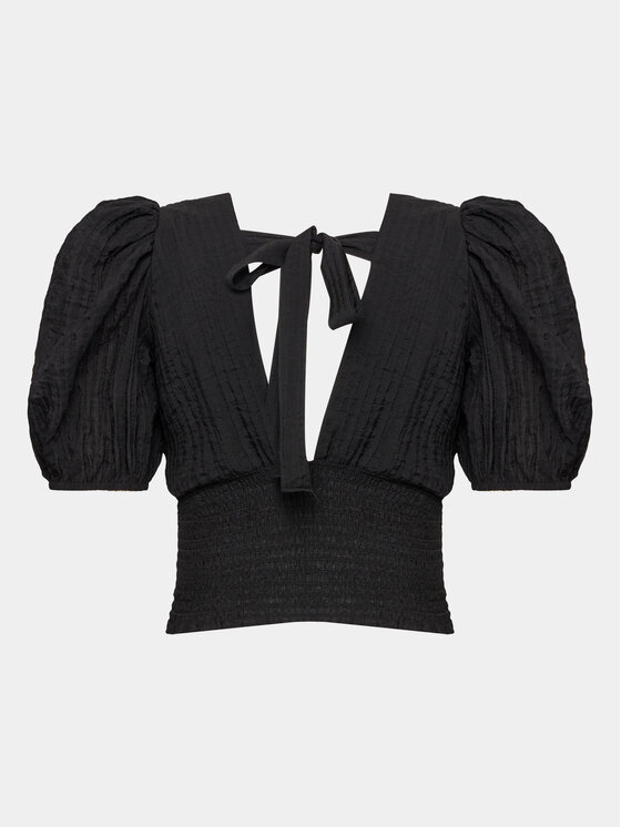 Gina Tricot Gina Tricot Bluse Puff sleeve top 19943 Schwarz Regular Fit