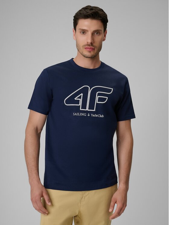 4F 4F T-shirt 4FRSS26TTSHM3999-31S Blu scuro Regular Fit