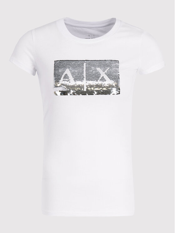 Armani Exchange Armani Exchange Tričko 8NYTDL YJ73Z 6110 Biela Slim Fit